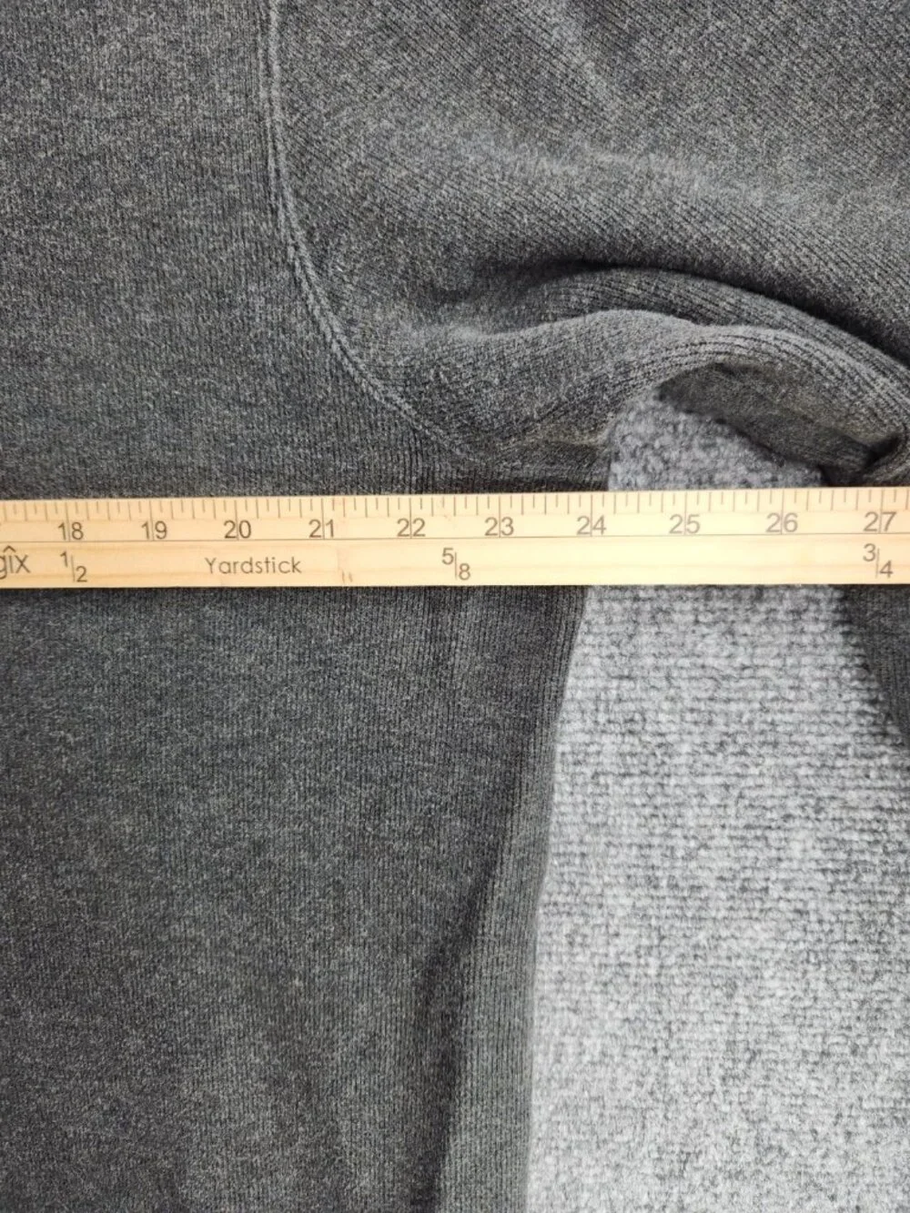 Polo Ralph Lauren Mediumweight Large Knit Gray Cotton V Neck Sweater Pony Logo
